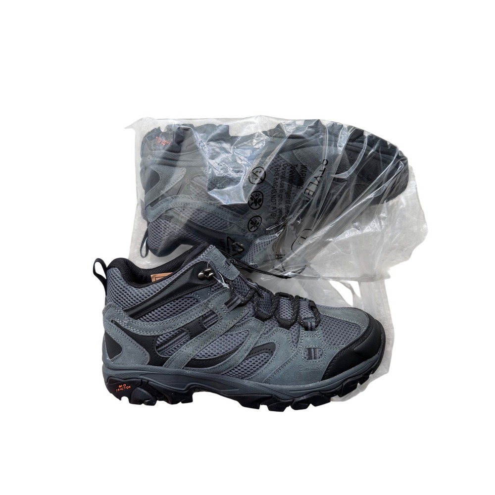 Hi-Tec Ravus Mid WP Mens Hiking Boots Charcoal Grey Black Size 11 NEW